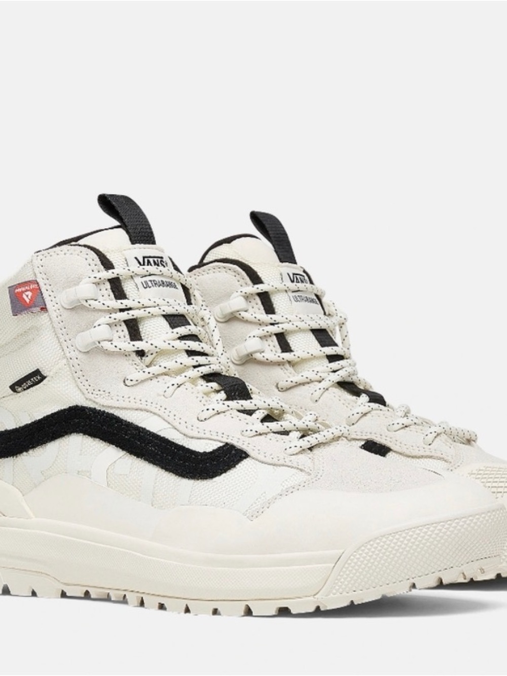 Vans Cream and Black DISCONTINUED MTE Ultrarange Hi Goretex Shoes